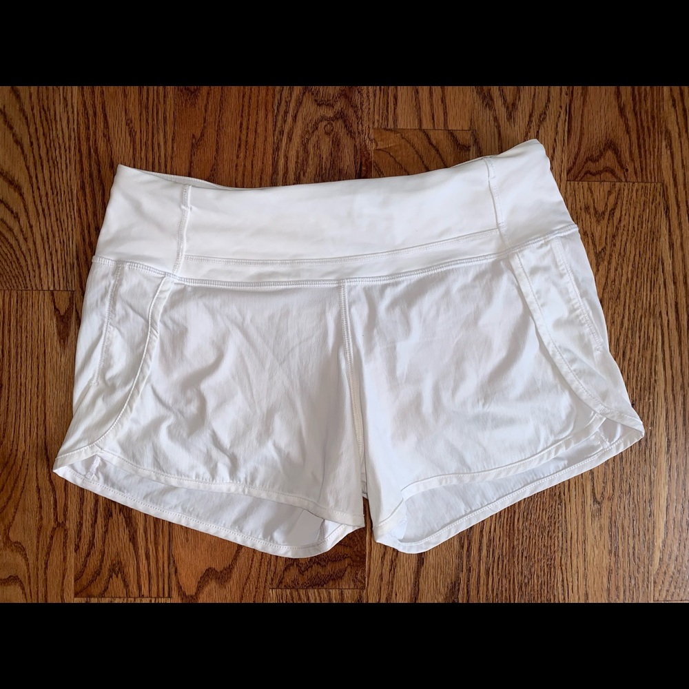 White lulu lemon shorts size 4